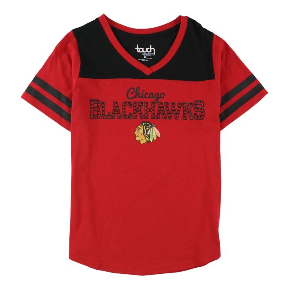 Touch Womens Chicago Blackhawks Embellished T-Shirt, NWT